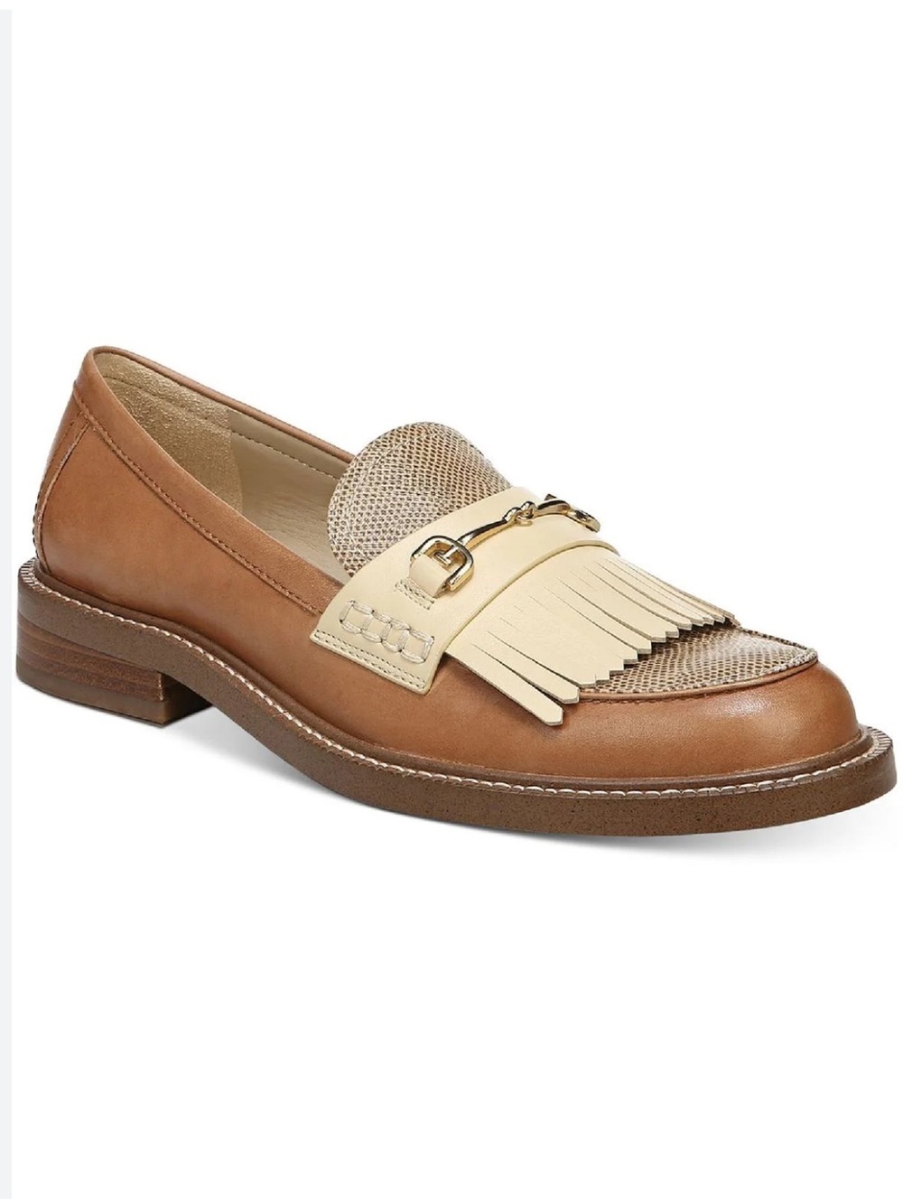 Sam Edelman Cammi Leather Fringe Loafers Chunky Size 7.5